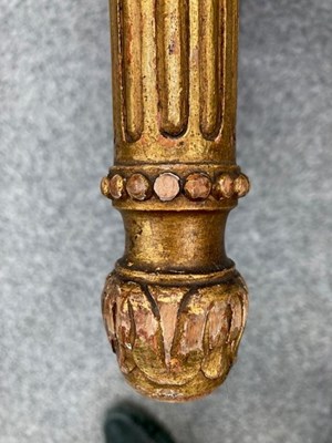Lot 1250 - AN 18TH CENTURY STYLE GILTWOOD STOOL