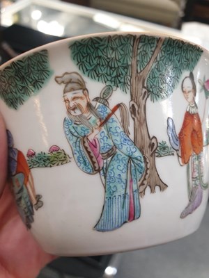 Lot 483 - A GROUP OF THREE CHINESE FAMILLE ROSE BOWLS