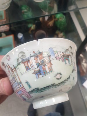 Lot 483 - A GROUP OF THREE CHINESE FAMILLE ROSE BOWLS