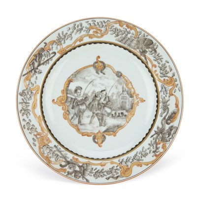 Lot 689 - A CHINESE 'EUROPEAN SUBJECT' PLATE