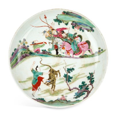 Lot 501 - A CHINESE FAMILLE ROSE ‘FIGURAL’ DISH