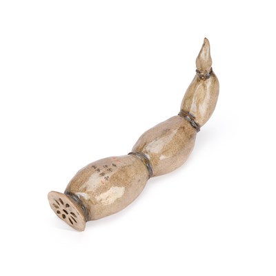 Lot 511 - A CHINESE GOURD SCROLL WEIGHT