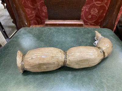 Lot 511 - A CHINESE GOURD SCROLL WEIGHT