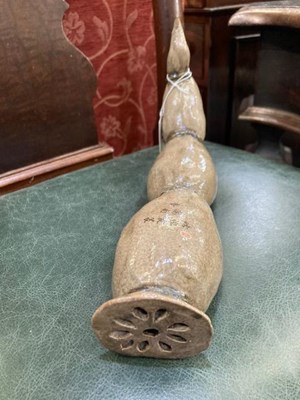 Lot 511 - A CHINESE GOURD SCROLL WEIGHT