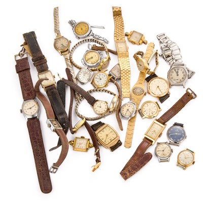 Lot 606 - A GROUP OF VINTAGE MECHANICAL LADY'S WATCHES FOR SPRES OR REPAIRS