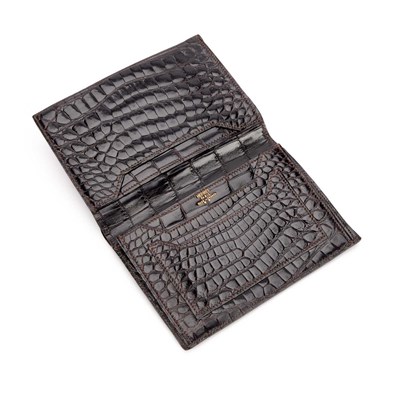 Lot 807 - A HERMÈS PARIS CROCODILE SKIN WALLET