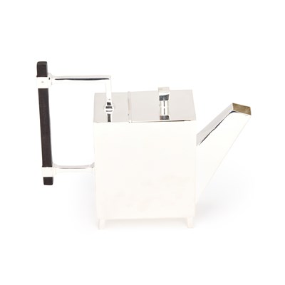 Lot 206 - A SILVER-PLATED TEAPOT