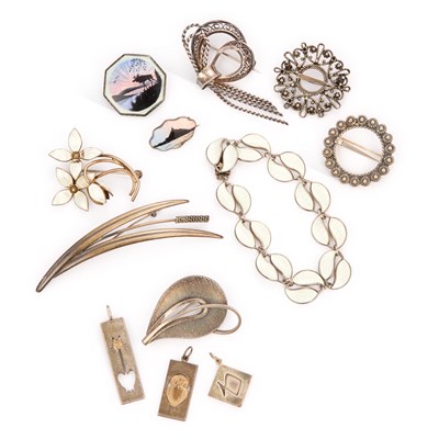 Lot 659 - A COLLECTION OF SCANDINAVIAN SILVER JEWELLERY