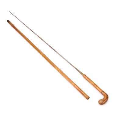 Lot 45 - A LATE 19TH/EARLY 20TH CENTURY SUNDAY SWORD STICK