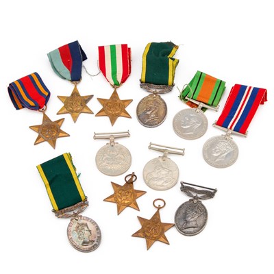 Lot 25 - TWO SECOND WORLD WAR TERRITORIAL MEDAL GROUPS