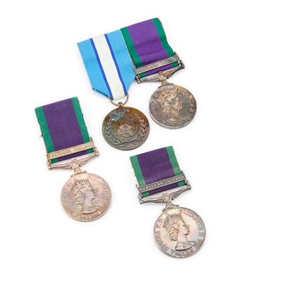 Lot 41 - THREE CAMPAIGN SERVICE MEDALS (C.S.M)