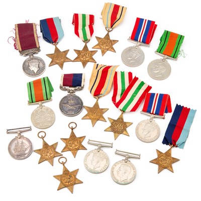 Lot 29 - THREE SECOND WORLD WAR LONG SERVICE AND GOOD CONDUCT (L.S.G.C) MEDAL GROUPS