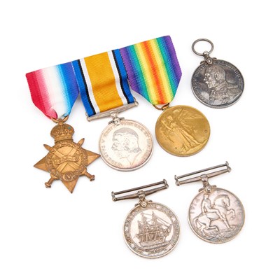 Lot 31 - TWO FIRST WORLD WAR LONG SERVICE AND GOOD CONDUCT (L.S.G.C) MEDAL GROUPS