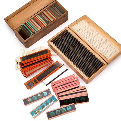 Lot 830 - A COLLECTION OF GLASS LANTERN SLIDES