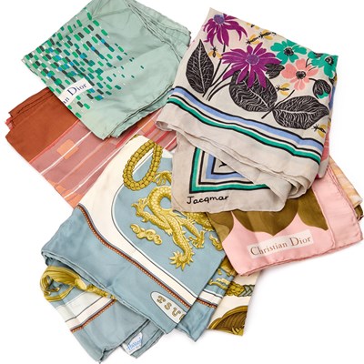 Lot 66 - A HERMÈS 'TSUBAS' SILK SCARF