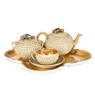 Lot 112 - A DRESDEN PORCELAIN CABARET SET, 19TH CENTURY