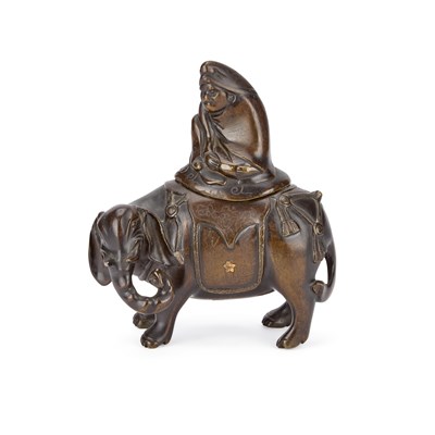 Lot 593 - A JAPANESE BRONZE KORO AND COVER, MEIJI PERIOD