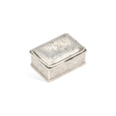 Lot 227 - AN AMERICAN STERLING SILVER STAMP BOX
