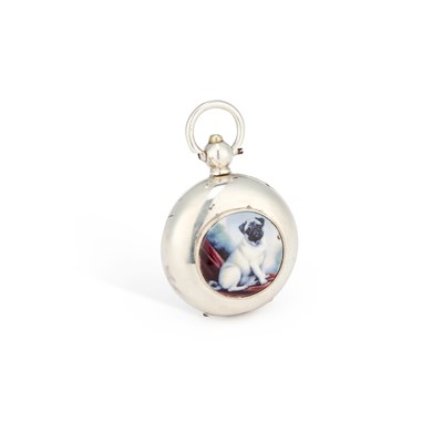 Lot 369 - A GEORGE V SILVER AND ENAMEL SOVEREIGN CASE