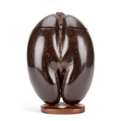 Lot 806 - A LARGE COCO DE MER BOX