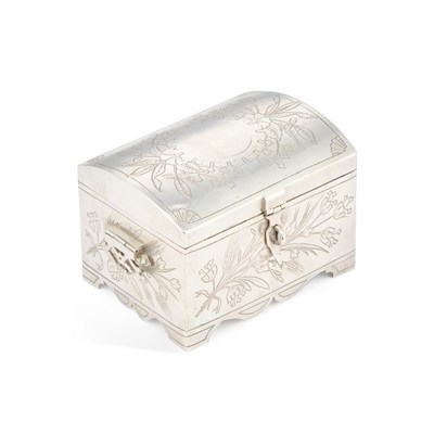 Lot 249 - A LATE 19TH CENTURY RUSSIAN SILVER CASKET