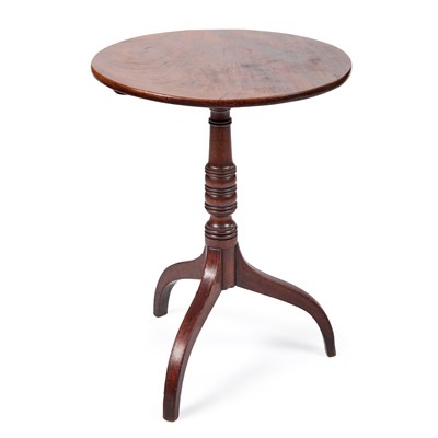 Lot 1178 - A GEORGE III MAHOGANY TRIPOD OCCASIONAL TABLE