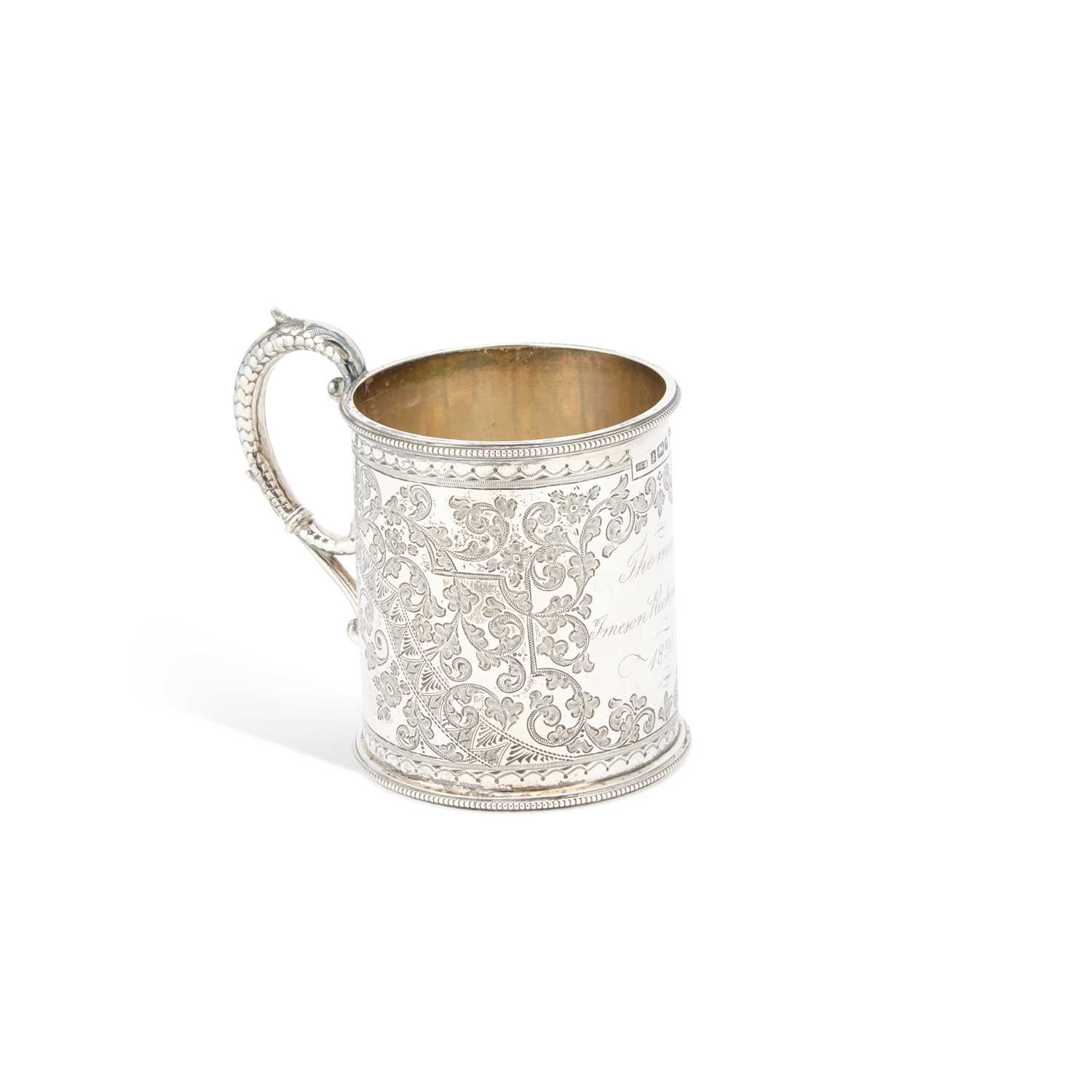 Lot 391 - A VICTORIAN SILVER CHRISTENING MUG