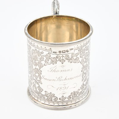 Lot 391 - A VICTORIAN SILVER CHRISTENING MUG