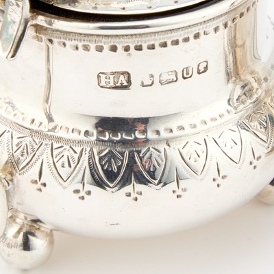 Lot 317 - TWO SILVER MUSTARD POTS
