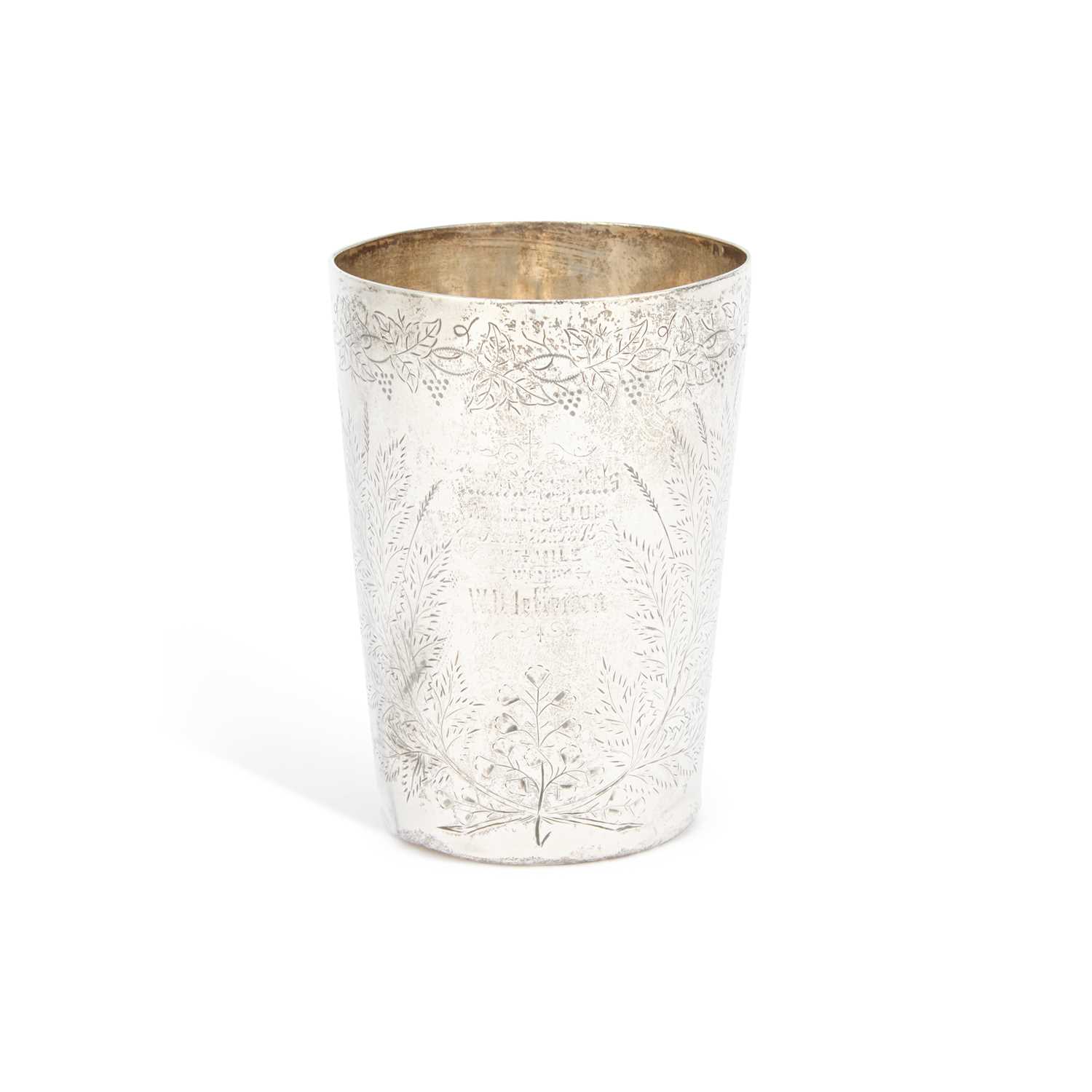 Lot 416 - A VICTORIAN SILVER BEAKER