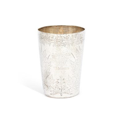Lot 416 - A VICTORIAN SILVER BEAKER
