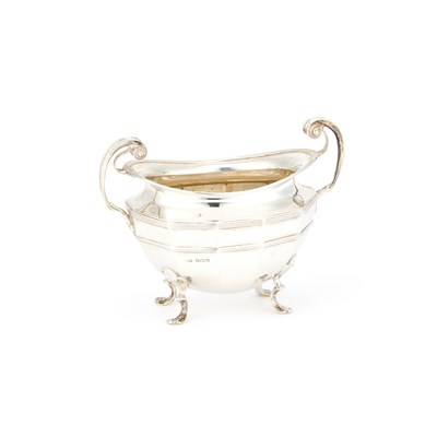 Lot 496 - A GEORGE V SILVER TWO-HANDLED SUGAR BOWL