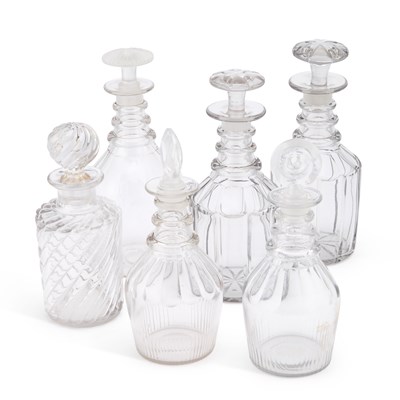 Lot 98 - A COLLECTION OF DECANTERS AND STOPPERS