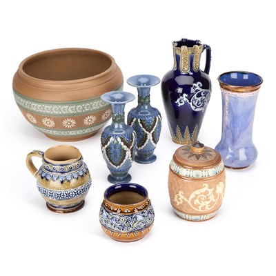 Lot 168 - A COLLECTION OF DOULTON STONEWARE POTTERY