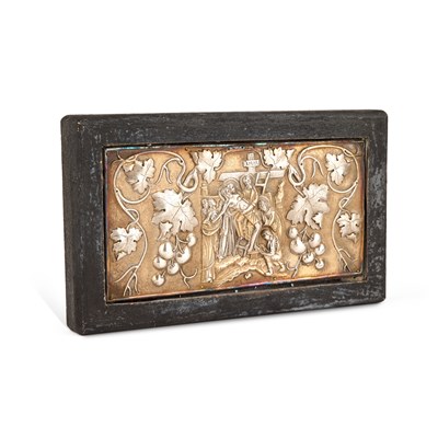Lot 285 - A CONTINENTAL SILVER PANEL