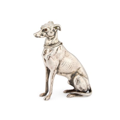 Lot 201 - A SILVER-PLATED NOVELTY INKWELL