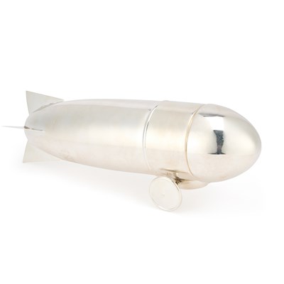 Lot 196 - A NOVELTY SILVER-PLATED COCKTAIL SHAKER