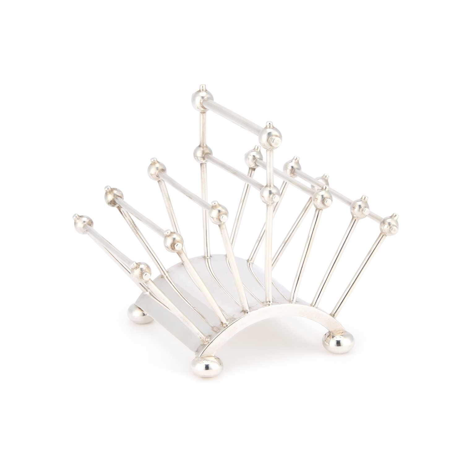 Lot 249 - CHRISTOPHER DRESSER FOR HUKIN AND HEATH: AN ELECTROPLATED TOAST RACK