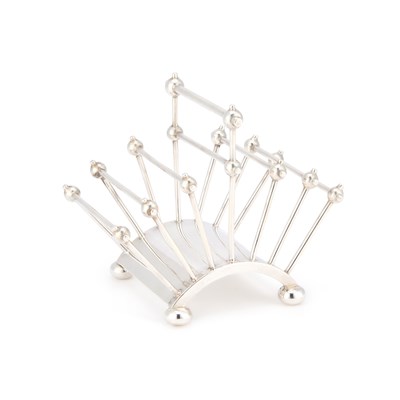 Lot 249 - CHRISTOPHER DRESSER FOR HUKIN AND HEATH: AN ELECTROPLATED TOAST RACK