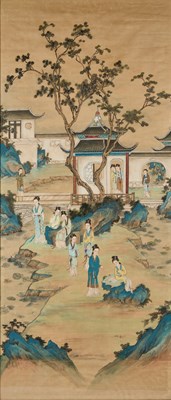 Lot 757 - A LARGE CHINESE SCHOOL PAINTING