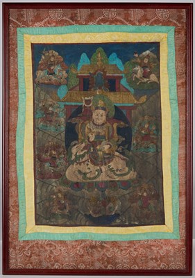 Lot 754 - A TIBETAN THANGKA