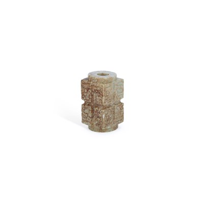 Lot 563 - A CHINESE JADE CONG