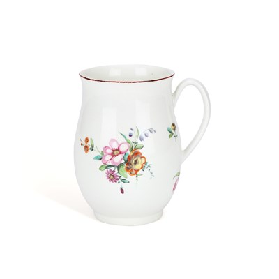 Lot 194 - A DERBY PORCELAIN BELL-SHAPED TANKARD