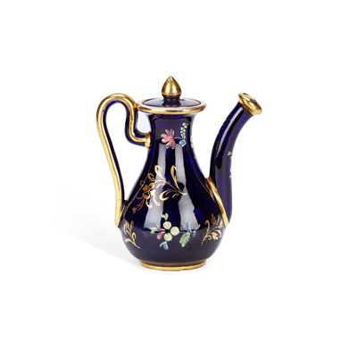 Lot 201 - A SPODE MINIATURE WATERING CAN AND COVER