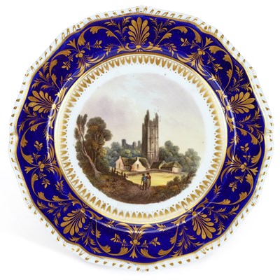 Lot 173 - A DERBY PORCELAIN PLATE