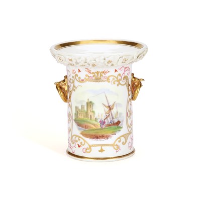 Lot 152 - AN ENGLISH PORCELAIN SPILL VASE