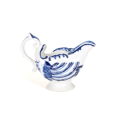 Lot 124 - A DERBY PORCELAIN BUTTER BOAT