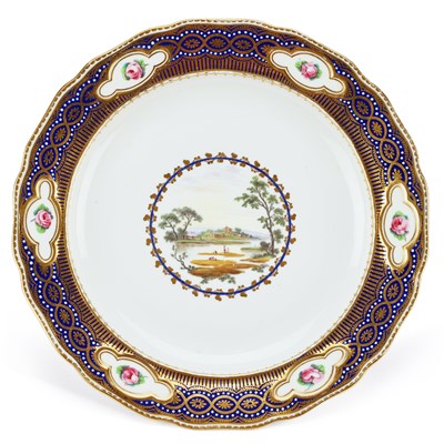 Lot 156 - A DERBY PORCELAIN PLATE, BY ZACHARIAH BOREMAN
