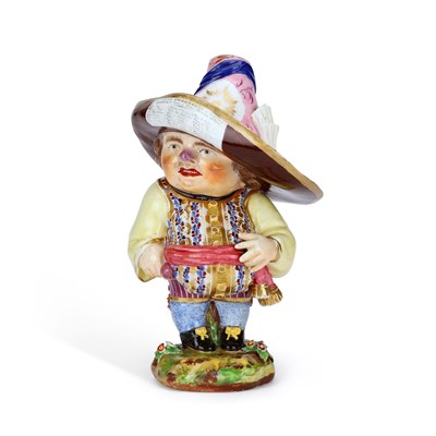 Lot 121 - A DERBY PORCELAIN MANSION HOUSE DWARF