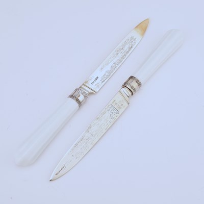 Lot 78 - A RARE SET OF SIX CHELSEA KNIVES